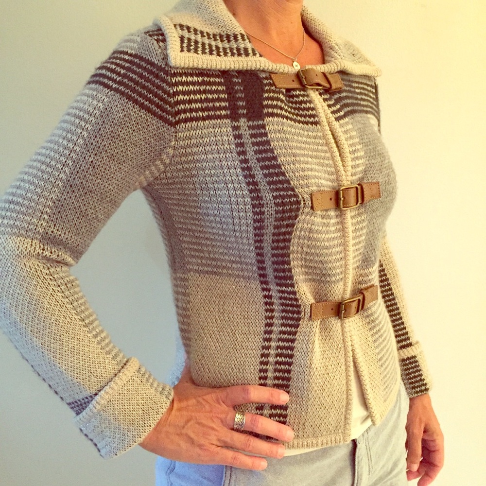 Loft Sweater Jacket with Buckle-Snaps